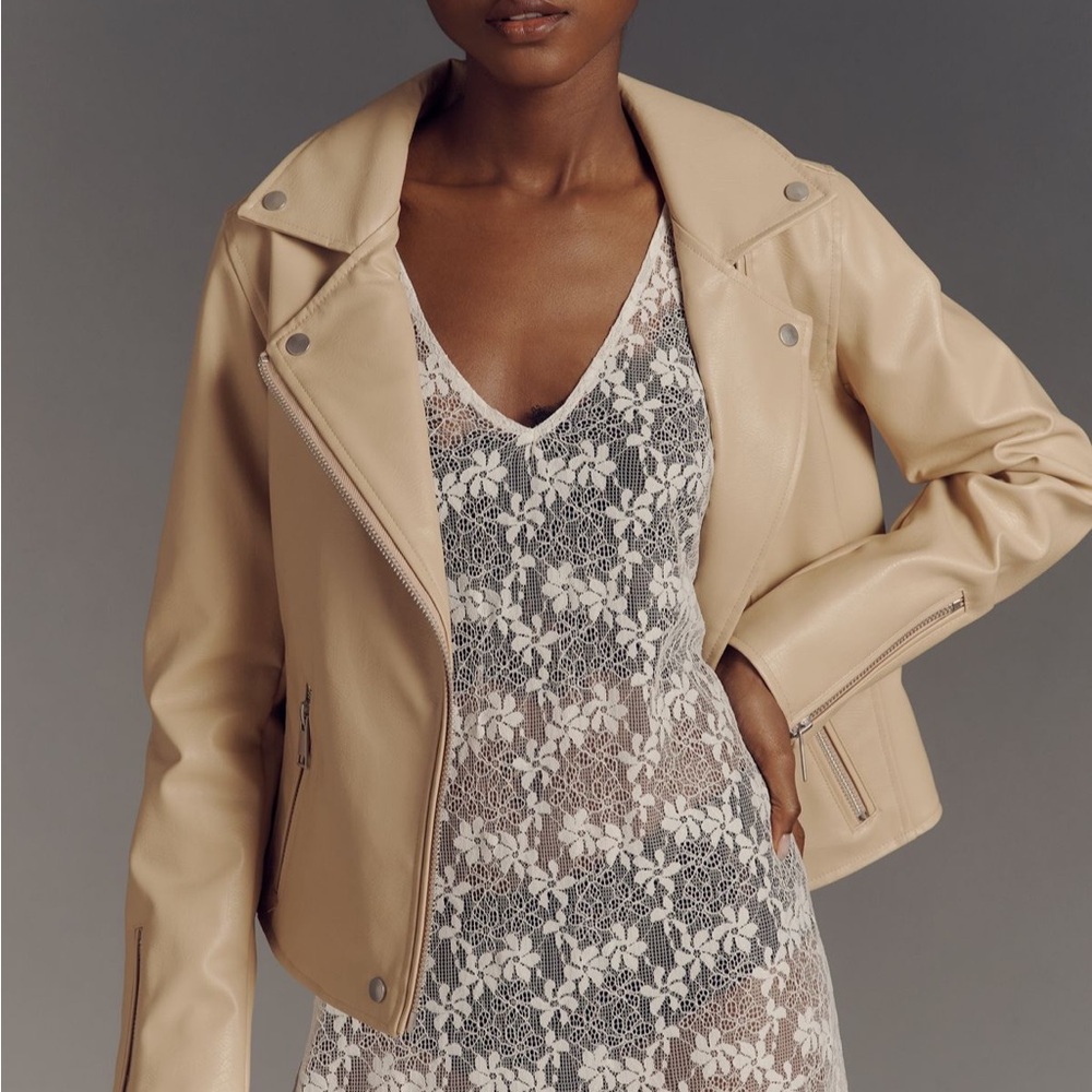 Anthropologie Saige faux leather jacket Medium